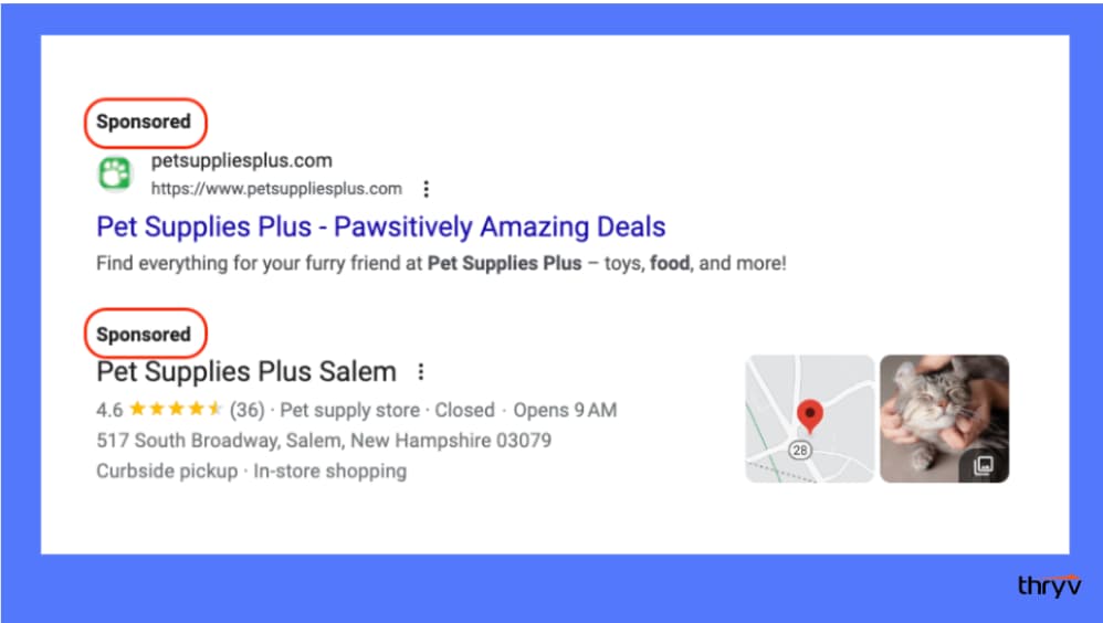 paid ads for pet stores